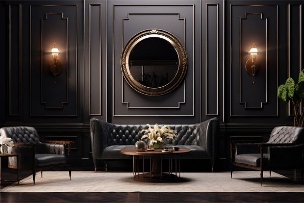 Luxury furniture showroom interior